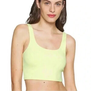 NWT Good American Key Lime Good Scuba Swim Tank, Size Small (1)